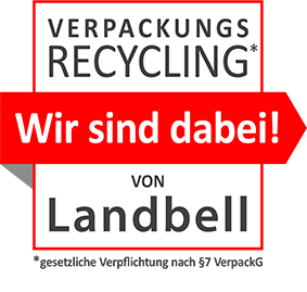 Verpackungsrecycling von Landbell — Wir sind dabei! (gesetzliche Verpflichtung nach § 7 VerpackG)