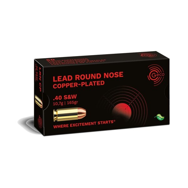 GECO - .40 S&W - Cone Lead Round Nose (CL-RN) - 10,7 g / 165 grs - 50 Stück