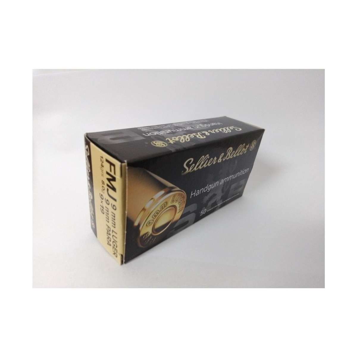 Sellier & Bellot - 9 mm Luger - Vollmantel - 8,0 g / 124 grs - 50 Stück