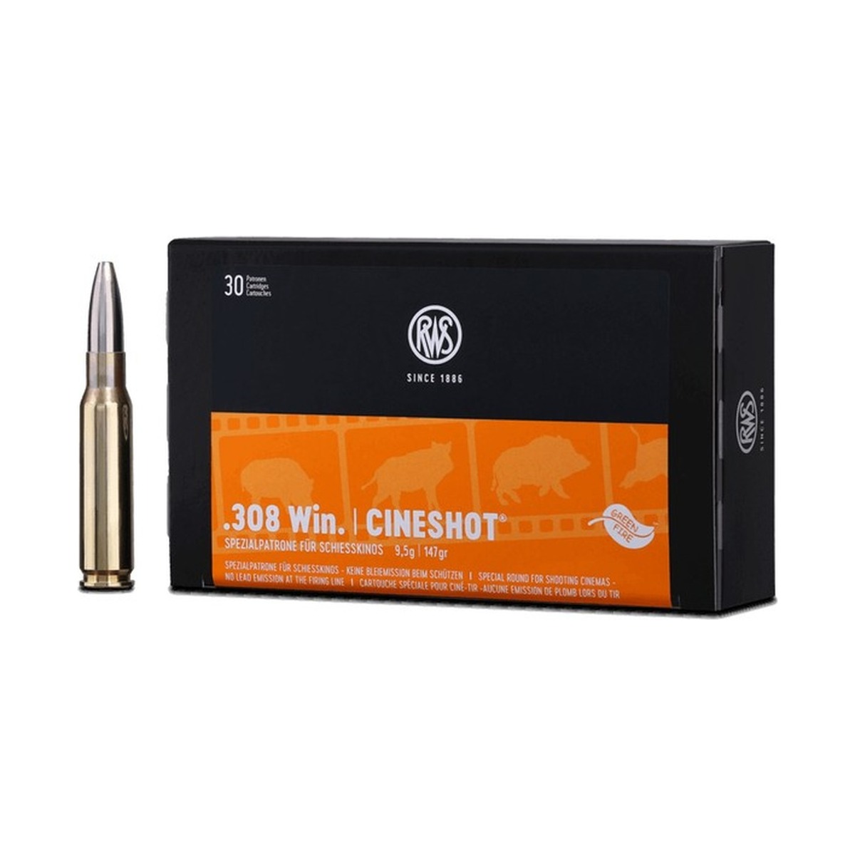 RWS - .308 Winchester - Cineshot - 9,5 g / 147 grs - 30 Stück