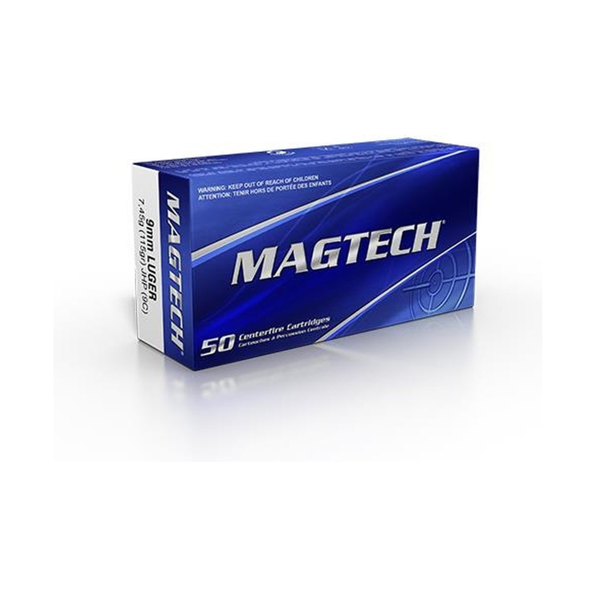Magtech - 9 mm Luger - Jacketed Hollow Point (JHP) - 7,45 g / 115 grs - 50 Stück